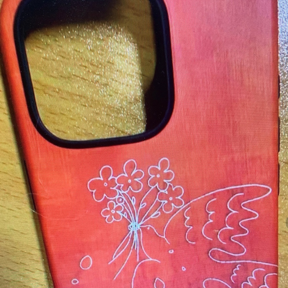 Case-Mate Red Floral Butterfly Phone Case